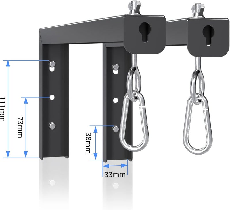 Suptek Universal Projector Screen Wall Mount L-Brackets Wall Hanging Mount 12 inch Adjustable Extension Mounting Hooks for Projection Screen up to 80 lbs, PRL002B, Black (1 Pair) - Image 4